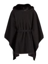 Faux Fur Fleece Cape