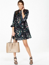 High Neck Lace Swing Dress