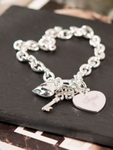 Engraved Charm Bracelet