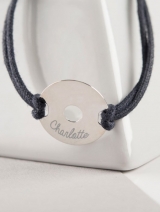 Unisex Black Disc Bracelet